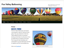 Tablet Screenshot of foxvalleyballooning.com